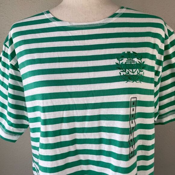 NWT Jennifer Moore Green and White T-Shirt Size M - Picture 2 of 6